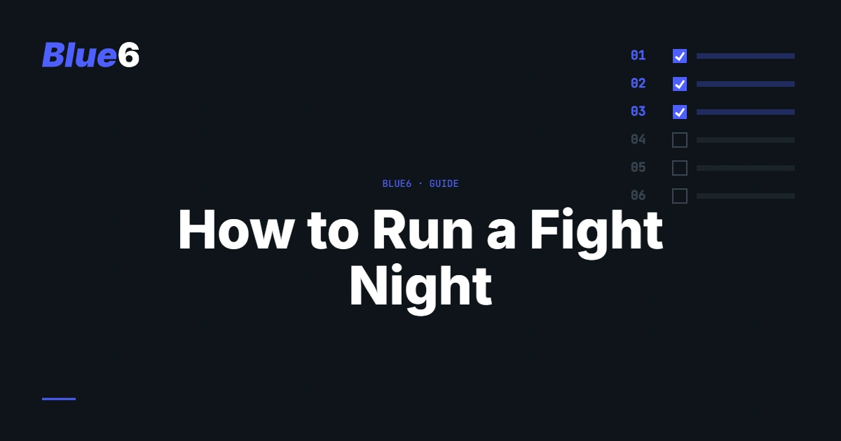 How to Run a Fight Night: The Complete Organiser's Guide
